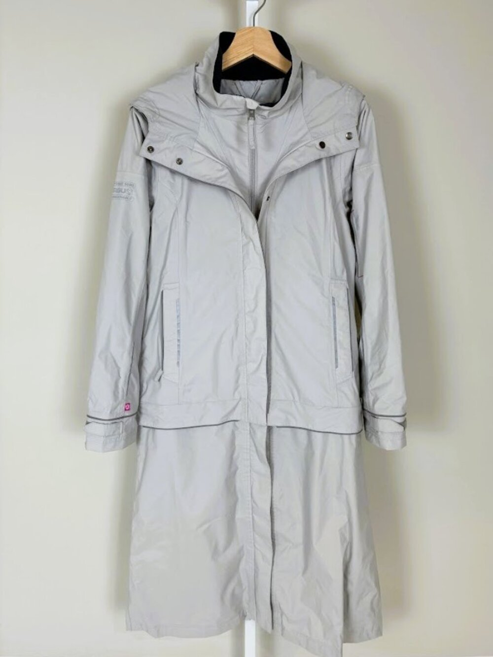 AGU 2-in-1 Convertible Raincoat Poray 5000 Commuter Bicycle Jacket Gray M NWT